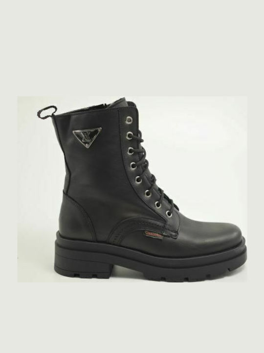 Leather Women's Ankle Boots Black