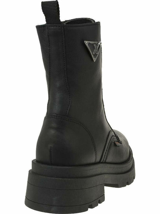 Leather Women's Ankle Boots Black