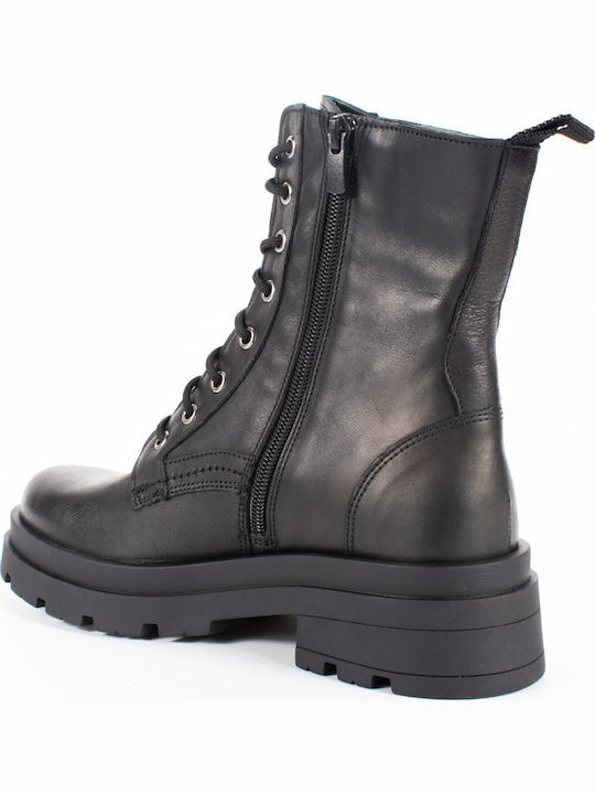 Leather Women's Ankle Boots Black
