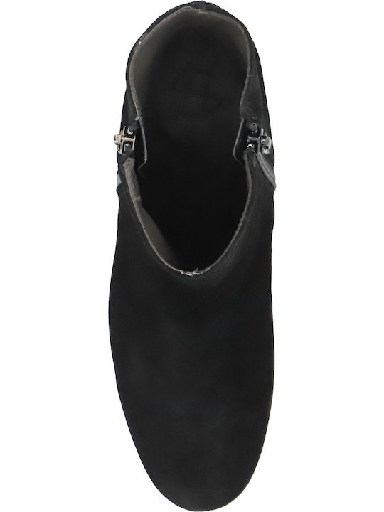 Wildleder Stiefeletten Damen Schwarz