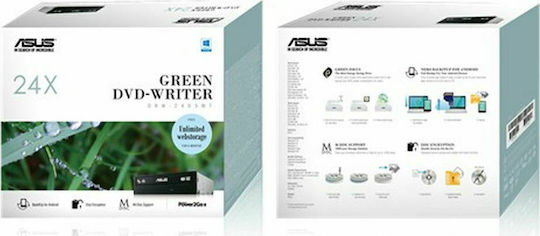Asus DRW-24D5MT Interner Optisches Laufwerk Aufnahme/Wiedergabe DVD/CD für Schreibtisch Schwarz