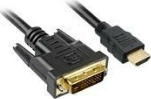 Sharkoon Кабел DVI-D мъжки - HDMI мъжки 5м Черен