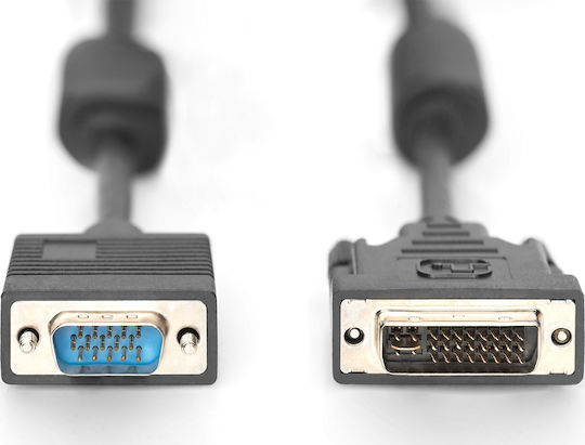 Digitus Кабел DVI-I мъжки - VGA мъжки 2м Черен (AK-320300-020-S)