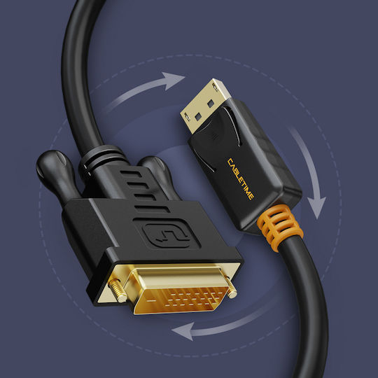 Cabletime Cable DVI-D male - DisplayPort male 3m