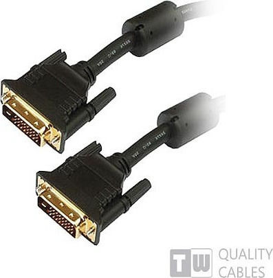 TrustWire Kabel DVI-D-Stecker - DVI-D-Stecker 5m Schwarz (16054)