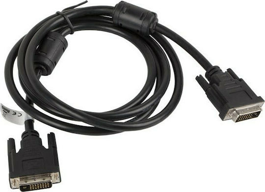 Lanberg Кабел DVI-D мъжки - DVI-D мъжки 1.8м Черен (CA-DVID-10CC-0018-BK)