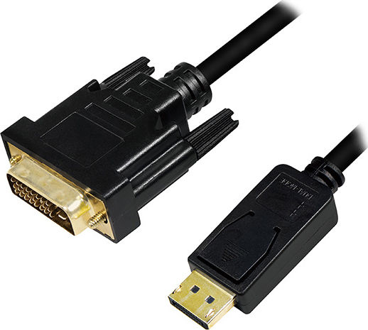 LogiLink 2m DVI-D male to DisplayPort male Cable Black (CV0131)
