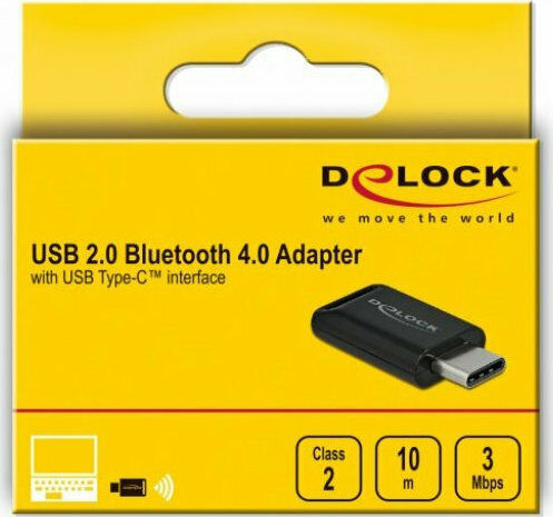 DeLock USB-C Bluetooth 4.0 Adapter με Εμβέλεια 10m (61003)