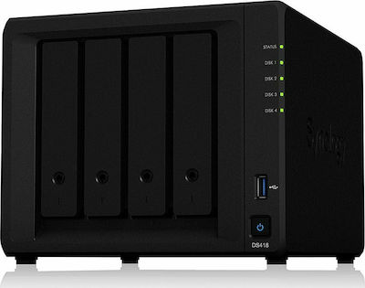 Synology DiskStation DS418 NAS Turnul cu 4 sloturi pentru HDD/SSD și 2 porturi Ethernet