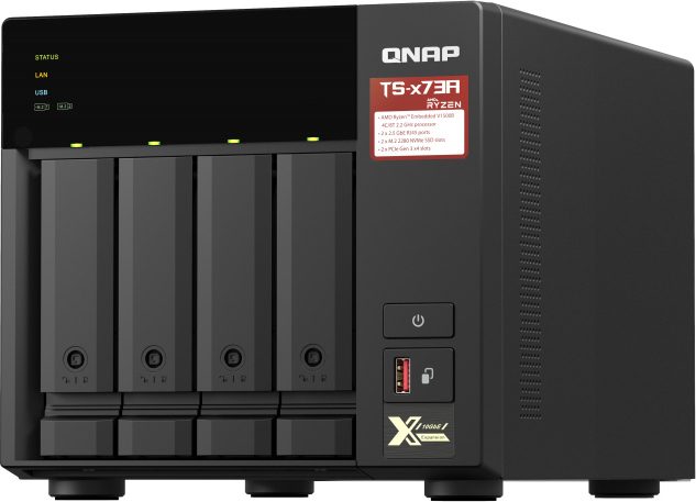 QNap TS-473A-8G NAS Turn cu 4 sloturi pentru HDD/M.2/SSD și 2