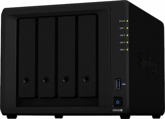 Synology DiskStation DS420+ NAS Tower με 4 θέσεις για HDD/M.2/SSD και 2 θύρες Ethernet