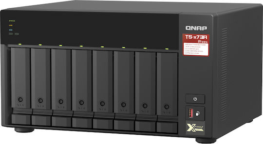 QNap TS-873A-8G NAS Tower με 8 θέσεις για HDD/M.2/SSD και 4 θύρες Ethernet
