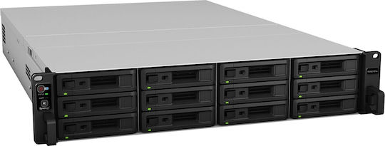 Synology RackStation RS3621RPxs NAS Rack cu 12 sloturi pentru HDD/SSD și 4 porturi Ethernet