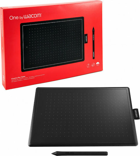 Wacom One Medium Stilou digital fără ecran Negru / Roșu