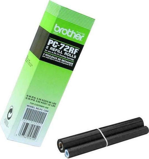 Brother PC-72RF Γνήσια Μελανοταινία για FAX T72/74/76/78/104/106 288 2τμχ (PC-72RF)
