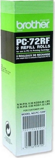 Brother PC-72RF Γνήσια Μελανοταινία για FAX T72/74/76/78/104/106 288 2τμχ (PC-72RF)