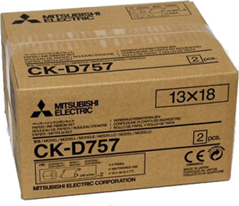 Mitsubishi Electric CK-D757 Compatible Ribbon Ink Cartridge for Mitsubishi Schwarz 2Stück (4902901643811)