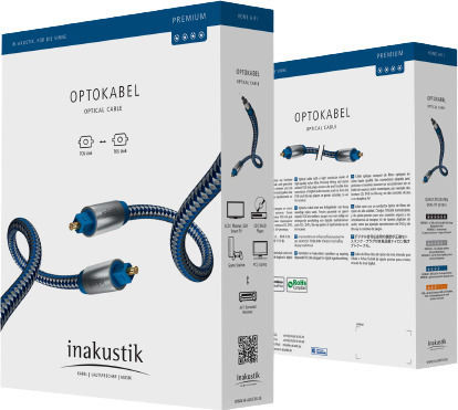 Inakustik Optical Audio Cable TOS male - TOS male Μπλε 1m (0041201)