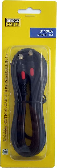 Bridgecable Optical Audio Cable TOS male - TOS male Μαύρο 3m (31196A)