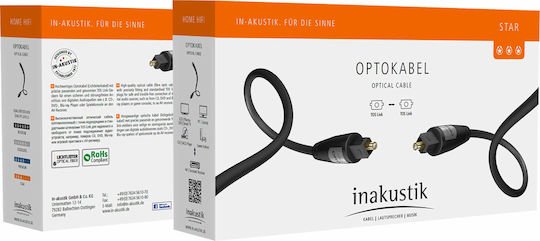 Inakustik Optical Audio Cable TOS male - TOS male Μαύρο 1.5m (00312115)