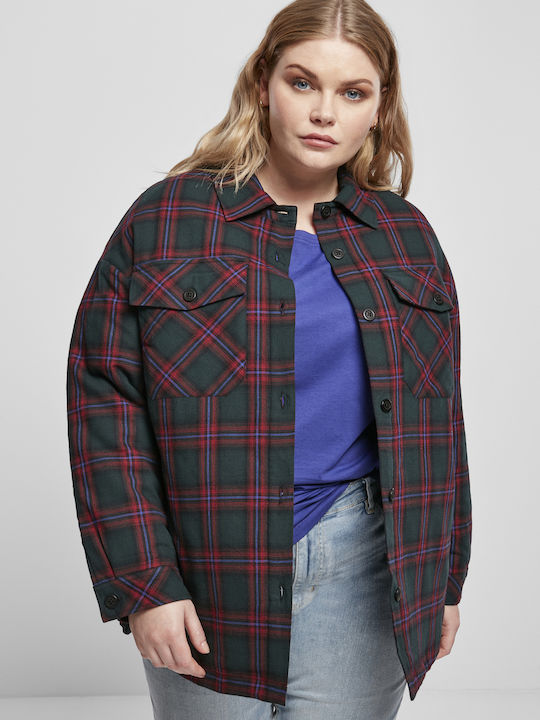 Γυναικείο Καρό Πράσινο Overshirt