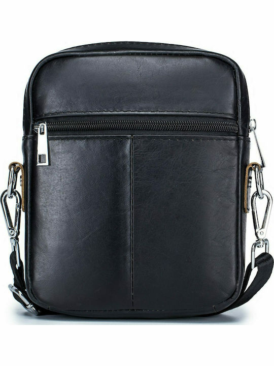 DJB-09 Leather Men's Bag Shoulder / Crossbody Black