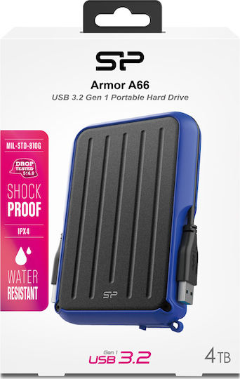 Silicon Power Armor A66 USB 3.2 External 2.5" HDD 4TB Black / Blue