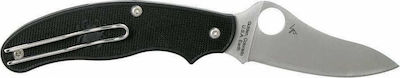 Spyderco UK Pen C94PBK3 Knife Black with Blade made of Stainless Steel in Sheath