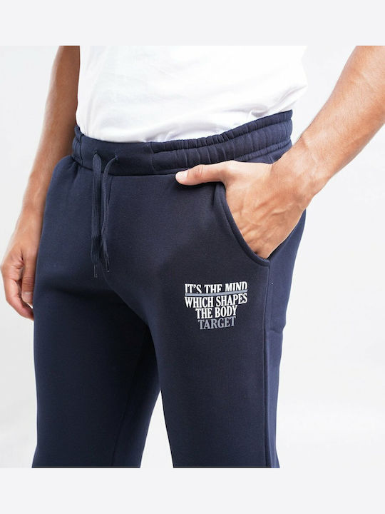 Mind Sweatpants with Elastic Navy Blue