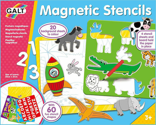 Galt Toys Jucărie Magnetică De Construcție Magnetic Stensils Pentru Copii 3+ Ani