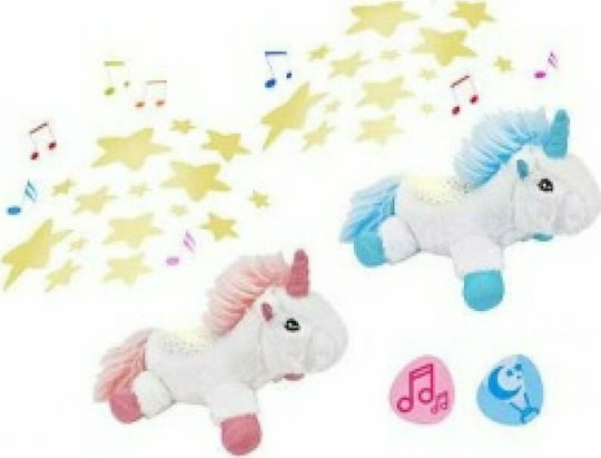 Globo Sleep Toy Projector Unicorn made of Fabric with Music and Light for 0++ Months