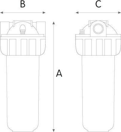 Atlas Filtri Senior Plus 3P MFO SX AS Water Filtration System Single Central Supply / Under Sink Micron ½" Atlas Filtri GA 10 SX 10mm 161111