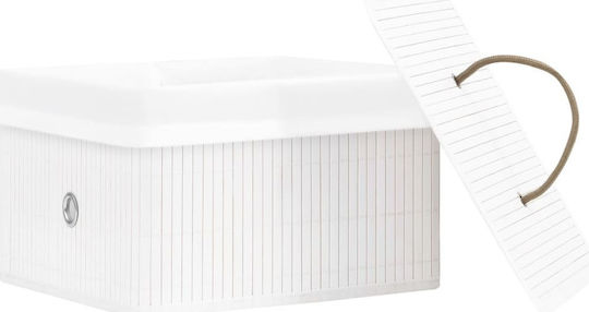 vidaXL Wooden Storage Box with Lid White 31x31x20cm 4 Pieces