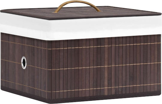 vidaXL Wooden Storage Box with Lid Brown 31x31x20cm 4pcs