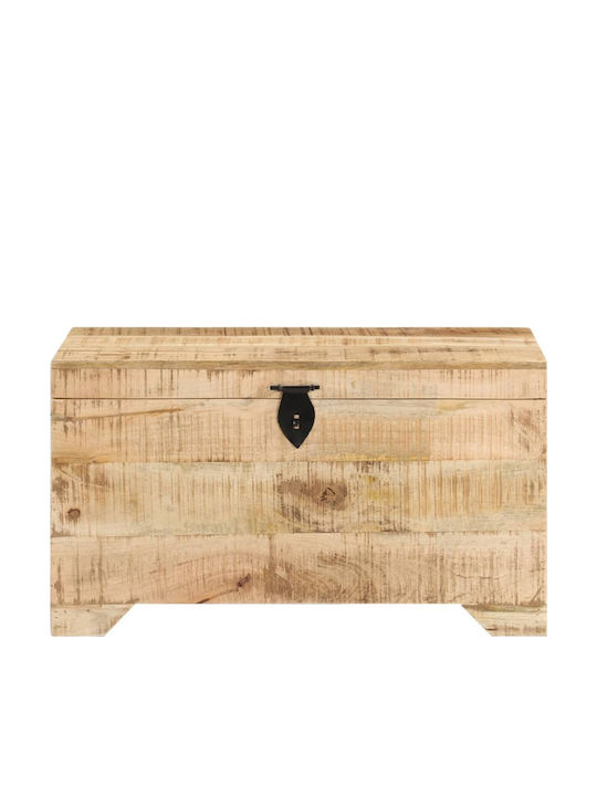 vidaXL Wooden Decorative Trunk Φυσικό 73x39x41εκ.