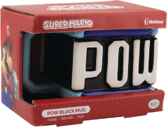 Paladone Super Mario - Pow Block Κούπα Κεραμική Μπλε 330ml