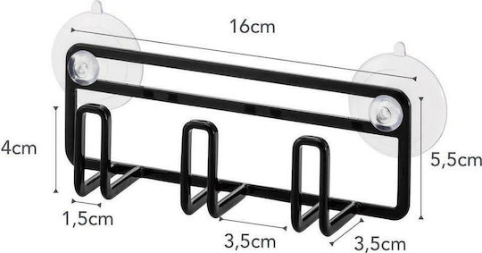 Yamazaki Yamazaki Küchenspülen-Organisatoren Schwamm-Halter Aus Metallisch Schwarz 16x5.5cm