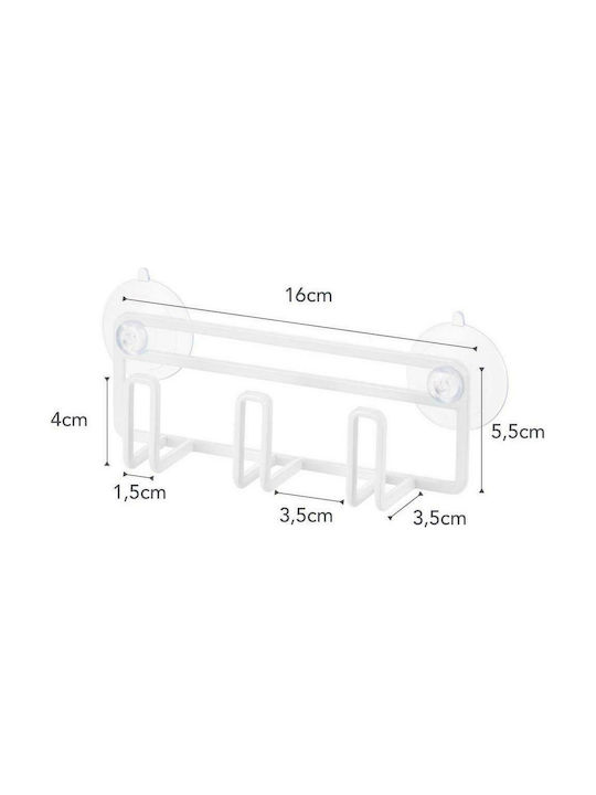 Yamazaki Yamazaki Metal Sponge Holder White 16x5.5cm