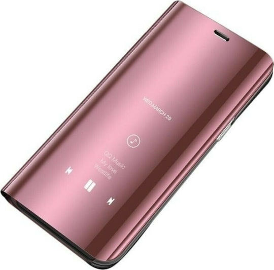 Hurtel Clear View Book Πλαστικό Ροζ Χρυσό (Redmi Note 9)