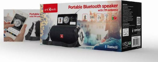 Gembird SPK-BT-17 Ηχείο Bluetooth 10W με Ραδιόφωνο και Διάρκεια Μπαταρίας έως 7 ώρες Μαύρο