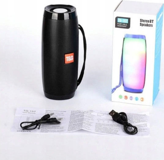 T&G TG-157 Ηχείο Bluetooth 10W με Ραδιόφωνο και Διάρκεια Μπαταρίας έως 3 ώρες Μαύρο