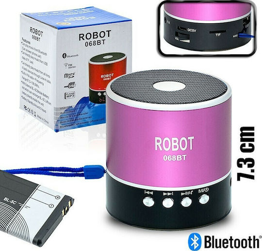 BT 068 Bluetooth Speaker 3W with Radio and Battery Life up to 5 hours Purple