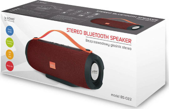 Savio BS-022 Ηχείο Bluetooth 10W με Ραδιόφωνο Κόκκινο