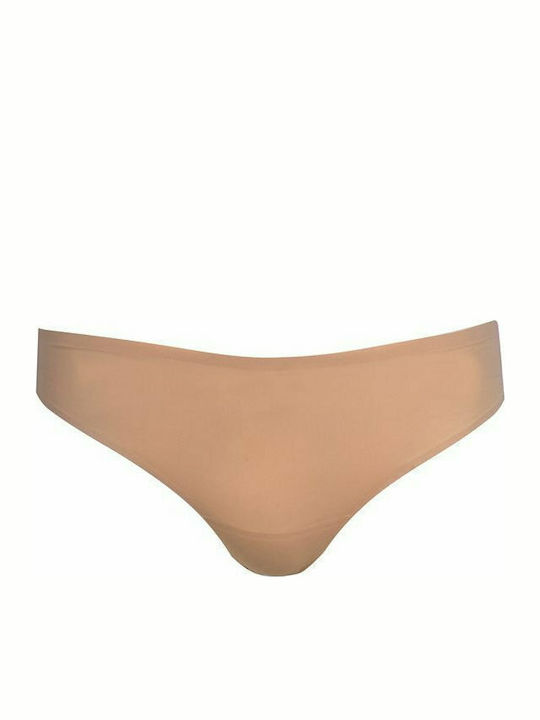 Damen Zeichenfolge Nahtlos Beige