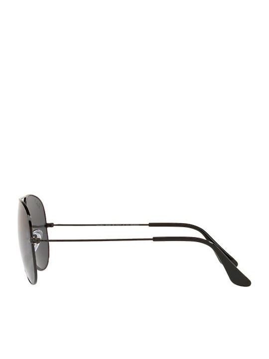 Ray Ban Aviator Unisex Sunglasses with Black Metal Frame and Black Polarized Lens RB3025 002/48