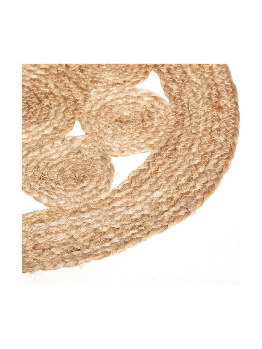 Atmosphera Dantelle Platzdeckchen Rund Korbweide Beige 38cm 1Stück