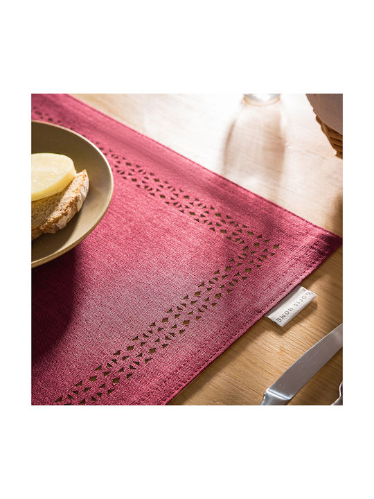 Gofis Home Placemat Fabric Red 50x35cm 2pcs