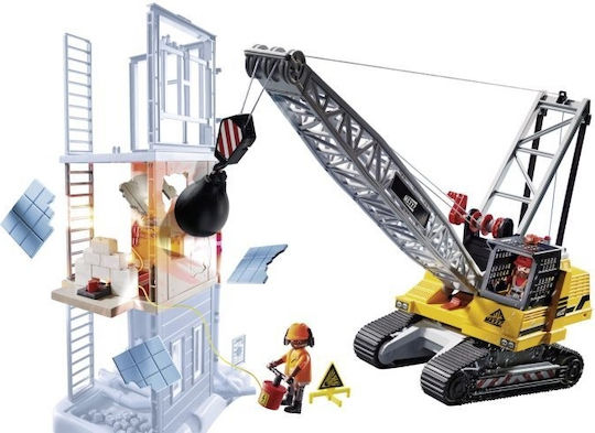 Playmobil Stadt Aktion Cable Excavator with Building Section für 5+ Jahre