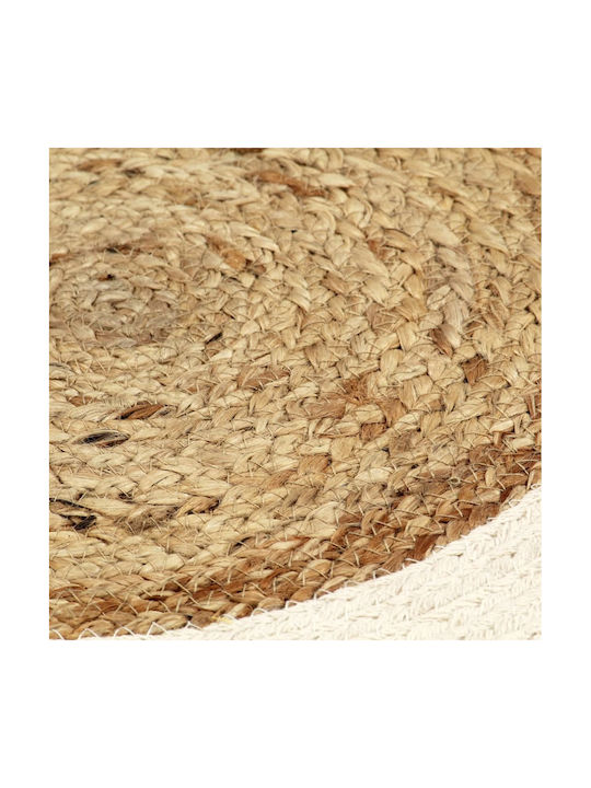 vidaXL Placemats Rotund Din paie Maro 38cm 6buc