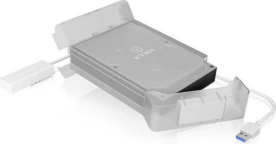 Icy Box Carcasă Pentru Hard Disk 2.5" / 3.5" SATA III Cu Conectivitate USB 3.0 În Culoare Transparentă